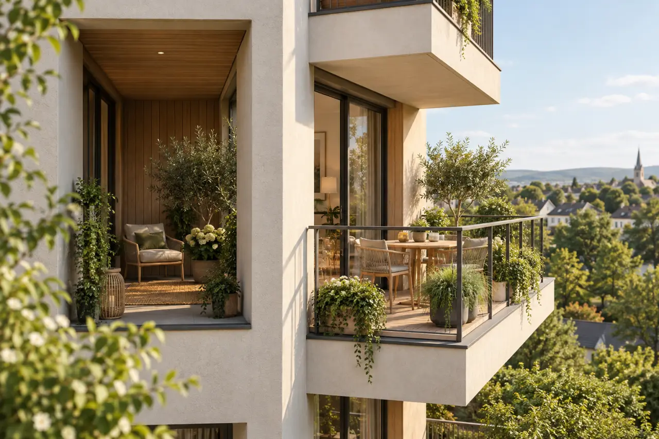 Loggia ou balcon : le retrait protège mieux, mais réduit parfois la vue