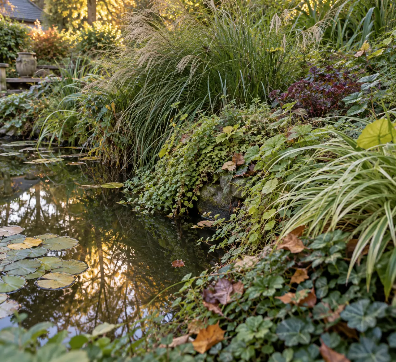 Décorer un bassin extérieur : l’erreur qui étouffe les berges et complique l’entretien