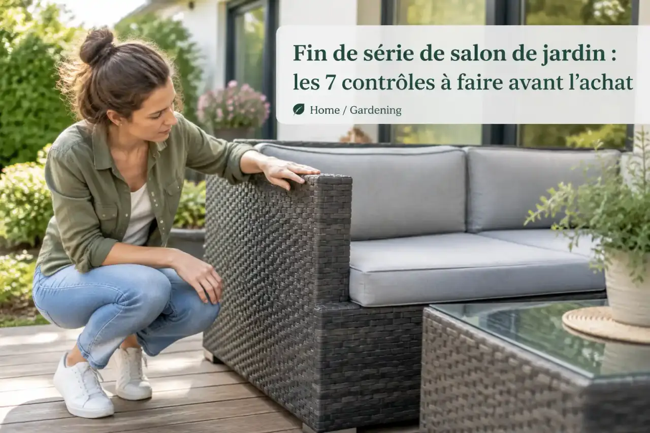 Fin de série de salon de jardin : les 7 contrôles à faire avant l’achat