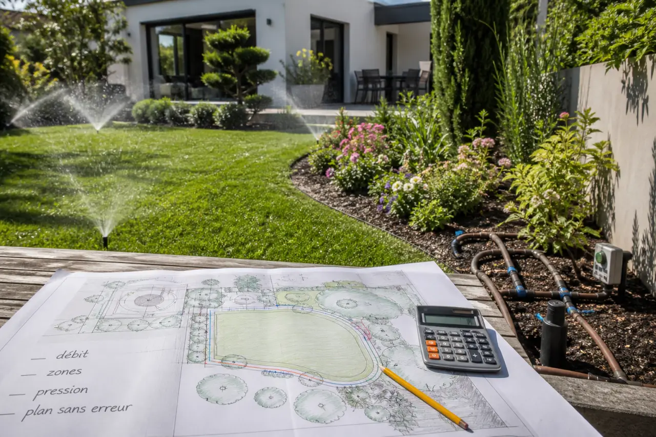 Calcul d’arrosage automatique : débit, zones et plan sans erreur